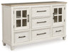 Shaybrock - Antique White / Brown - Dresser - Simple Home Plus