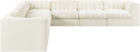 Rummi - Symmetrical Velvet Performance Fabric Upholstered 7 Piece Modular Sectional (With 3 Corner Chairs) - Simple Home Plus