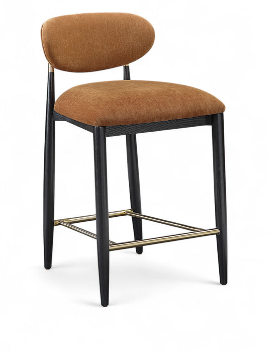 Riccio - Fabric Stool - Black Frame - Simple Home Plus
