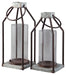Diedrick - Gray / Black - Lantern Set (Set of 2) - Simple Home Plus