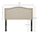 Nadine - King Upholstery Headboard - Natural - Simple Home Plus