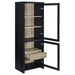 Denison - 67" 2-Door Media Tower Storage Cabinet - Black - Simple Home Plus