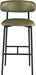 Lupita - Vegan Leather Upholstered Bar Stool With Matte Black Frame (Set of 2) - Simple Home Plus