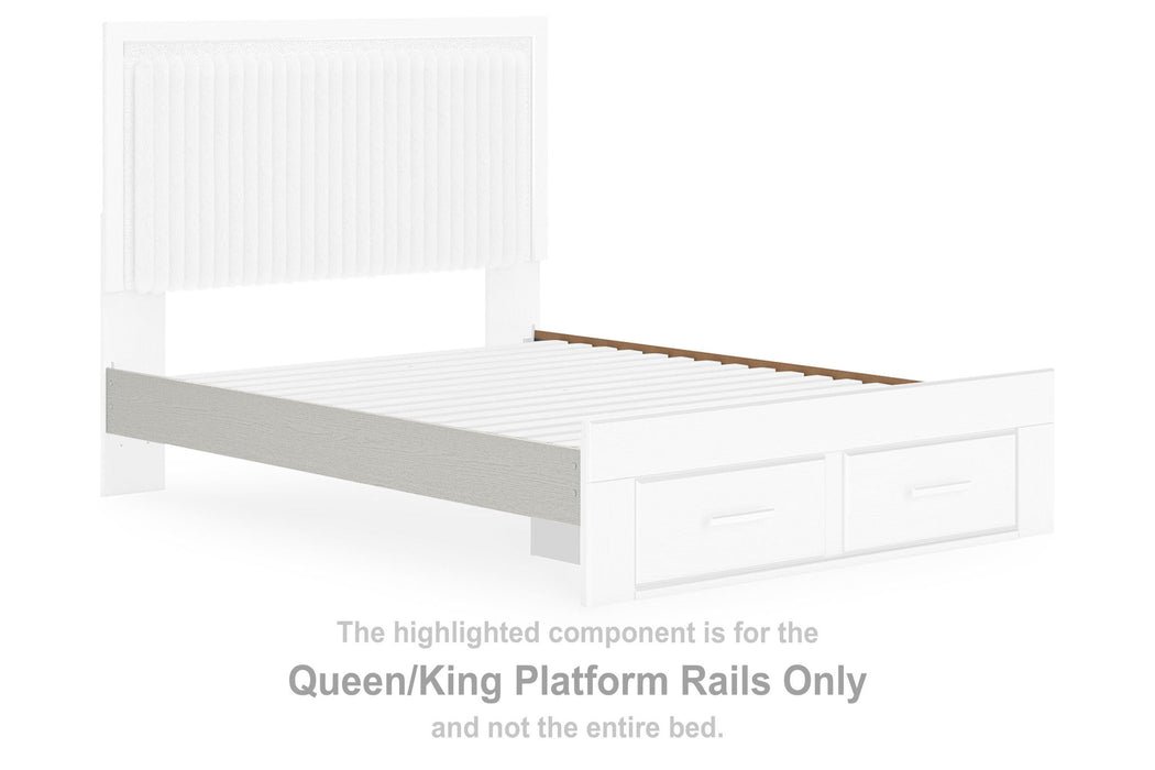 Zuraleus - Queen/King Platform Rails - White - Simple Home Plus