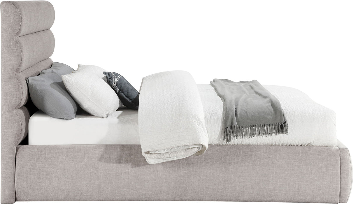 Adam - Linen Fabric Bed With 52" Headboard - Simple Home Plus