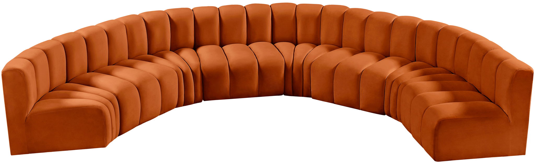 Arc - Velvet 8 Piece U-Shaped Modular Sofa - Simple Home Plus