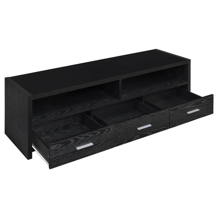 Alton - 3-drawer Black Oak TV Console - Simple Home Plus