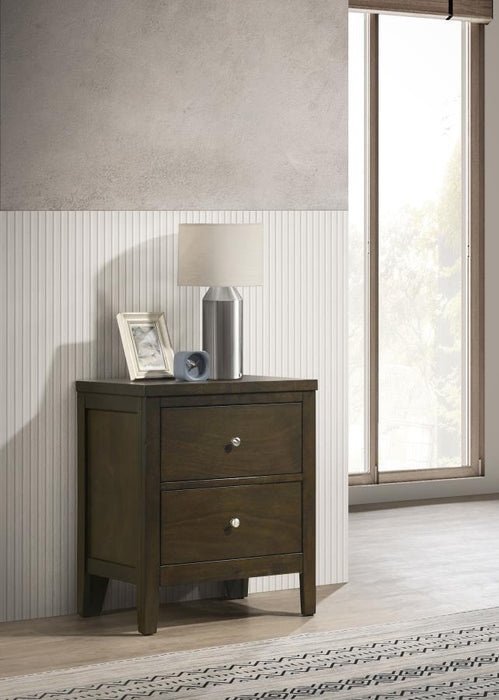 Wilkes - 2-Drawer Nightstand Bedside Table - Dark Cocoa - Simple Home Plus