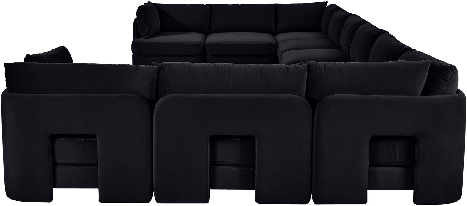 Hammond - Velvet Performance Fabric Upholstered 10 Piece Sectional - Simple Home Plus