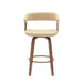 Topanga - Swivel Walnut Wood Stool - Simple Home Plus