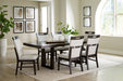 Neymorton - 7 Pc. - Rectangular Extension Table, 6 Side Chairs - Dark Grayish Brown - Simple Home Plus