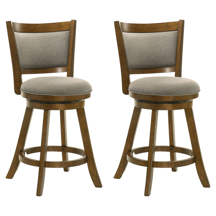 Aiden - Modern Farmhouse Swivel Wood Counter Height Kitchen Bar Stool - Simple Home Plus