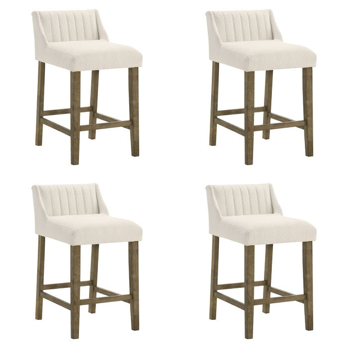 Fauna - Modern Transitional Wood Counter Height Kitchen Bar Stool - Simple Home Plus