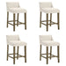 Fauna - Modern Transitional Wood Counter Height Kitchen Bar Stool - Simple Home Plus