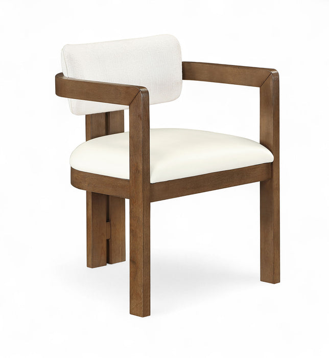 Ravina - Upholstered Dining Chair With Stained Brown Base (Set of 2) - Simple Home Plus