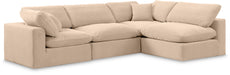 Comfy - 4 Piece Velvet Modular Armless Sectional - Simple Home Plus