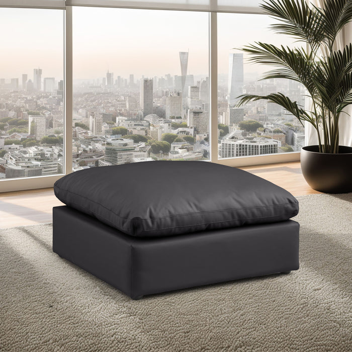 Comfy - Faux Leather Ottoman - Simple Home Plus