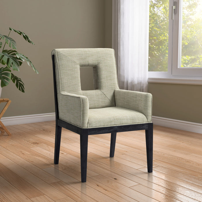 Gwendolyn - Dining Arm Chair With Black Frame - Simple Home Plus