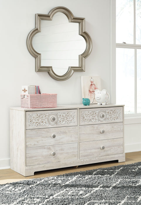 Paxberry - Whitewash - Six Drawer Dresser - Weatherworn - Simple Home Plus