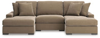 Calden - 3-Piece Sectional With Double Chaise - Sable - Simple Home Plus