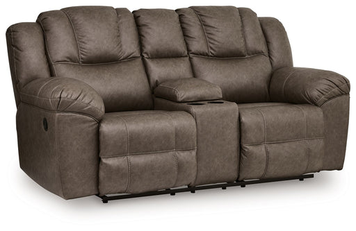 Lowilla - Double Reclining Loveseat With Console - Driftwood - Simple Home Plus