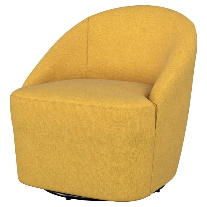 Leon - Upholstered Barrel Accent Swivel Chair - Simple Home Plus