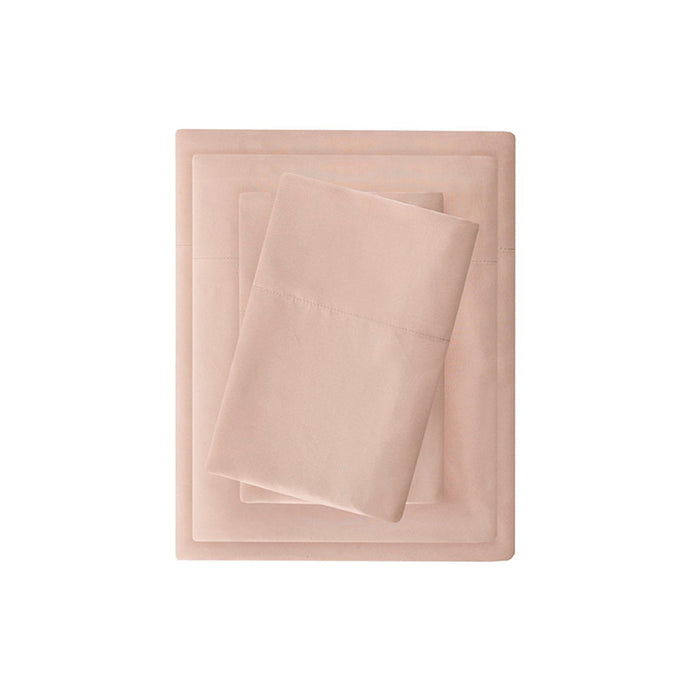 Twin Long All Season Moisture Wicking Lightweight Sheet Set - Blush