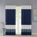 Amherst - 84" Polyoni Pintuck Window Panel - Navy - Simple Home Plus