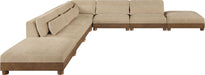 Turin - Chenille Fabric Upholstered Modular Sectional - Beige - Simple Home Plus