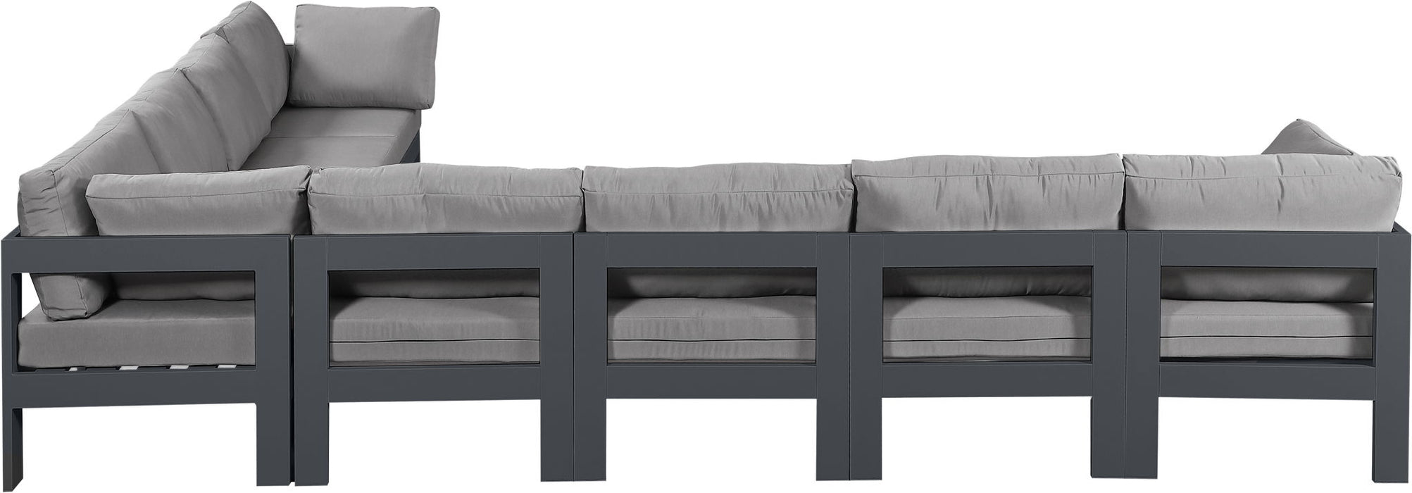 Nizuc - Outdoor Patio 8 Piece Modular Sectional With Gray Frame - Simple Home Plus
