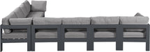 Nizuc - Outdoor Patio 8 Piece Modular Sectional With Gray Frame - Simple Home Plus