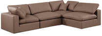 Comfy - 4 Piece Faux Leather Modular Armless Sectional - Simple Home Plus