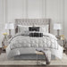 Laurel - Pieced Pleated 7-Piece Tufted Comforter Set - Gray - Simple Home Plus