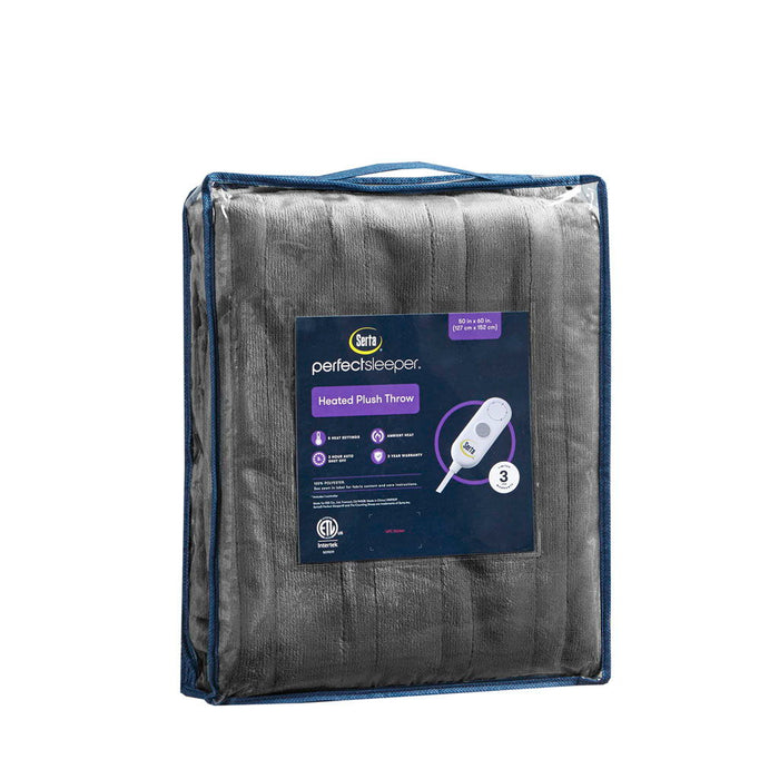 Heated Throw - Dark Gray - Simple Home Plus