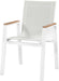 Nizuc - Outdoor Patio Dining Arm Chair With White Frame And Natural Arms (Set of 2) - Simple Home Plus