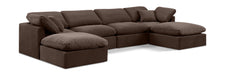 Indulge - Velvet 6 Piece Modular Double Chaise Sectional - Simple Home Plus