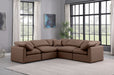 Indulge - Faux Leather 5 Piece Modular Corner Sectional - Simple Home Plus