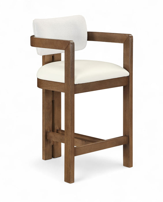 Ravina - Upholstered Counter Stool With Stained Brown Base - Simple Home Plus