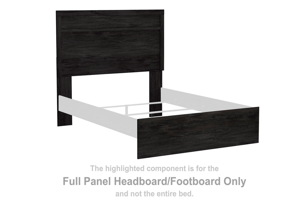 Belachime - Full Panel Headboard/Footboard - Charcoal - Simple Home Plus
