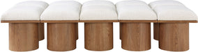 Pavilion - 10 Piece Modular Bench With Brown Base - Simple Home Plus