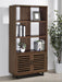 Maddox - 3-Shelf Cabinet Bookcase - Walnut - Simple Home Plus
