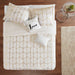 Raina - King Brushed Microfiber Printed Comforter Set - Ivory / Gold - Simple Home Plus