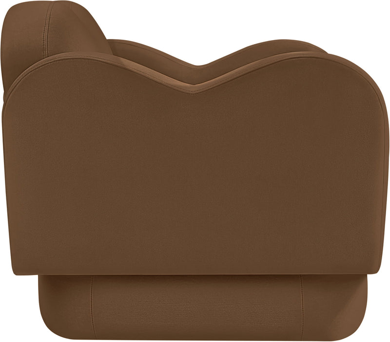Bloom - Velvet Chair - Saddle - Simple Home Plus