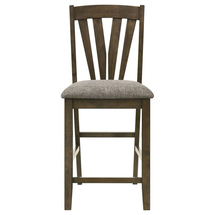 Canfield - Counter Height Dining Side Chair (Set of 2) - Brown - Simple Home Plus