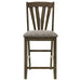 Canfield - Counter Height Dining Side Chair (Set of 2) - Brown - Simple Home Plus