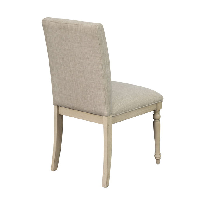 Fiona - Upholstered Dining Chair With Turned Wood Legs (Set of 2) - Light Gray - Simple Home Plus