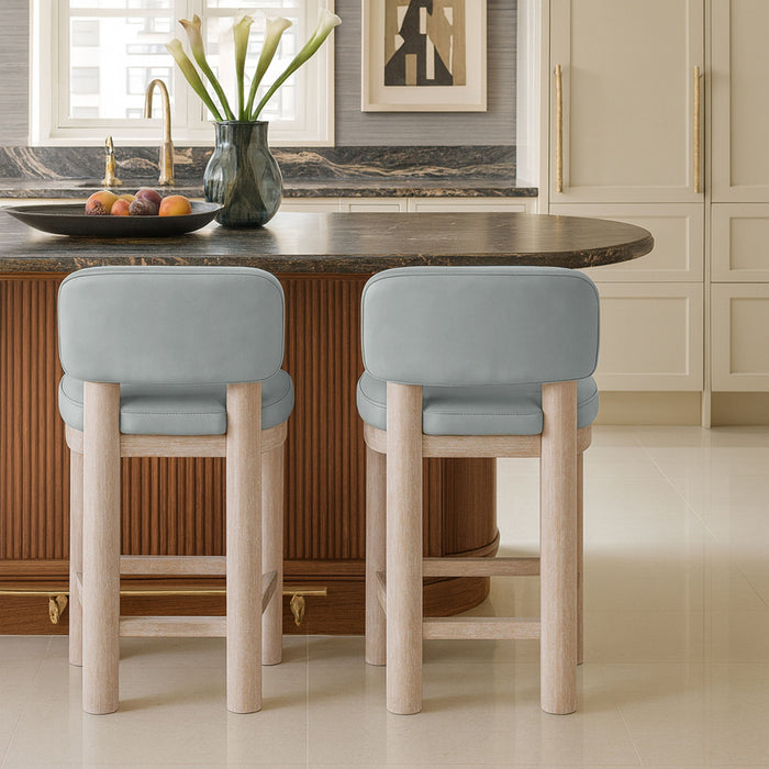 Paloma - Faux Leather Upholstered Counter Stool (Set of 2) - Simple Home Plus