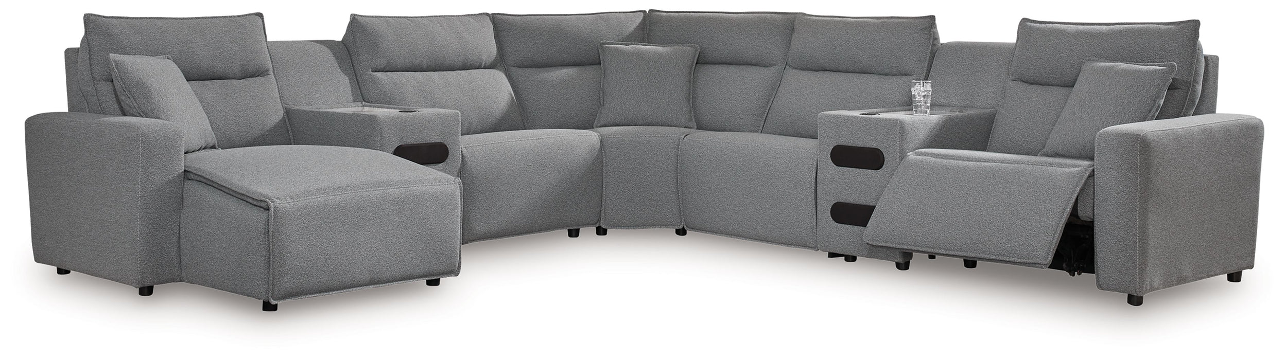 ModMax II - Salt And Pepper - Reclining Sectional - Simple Home Plus