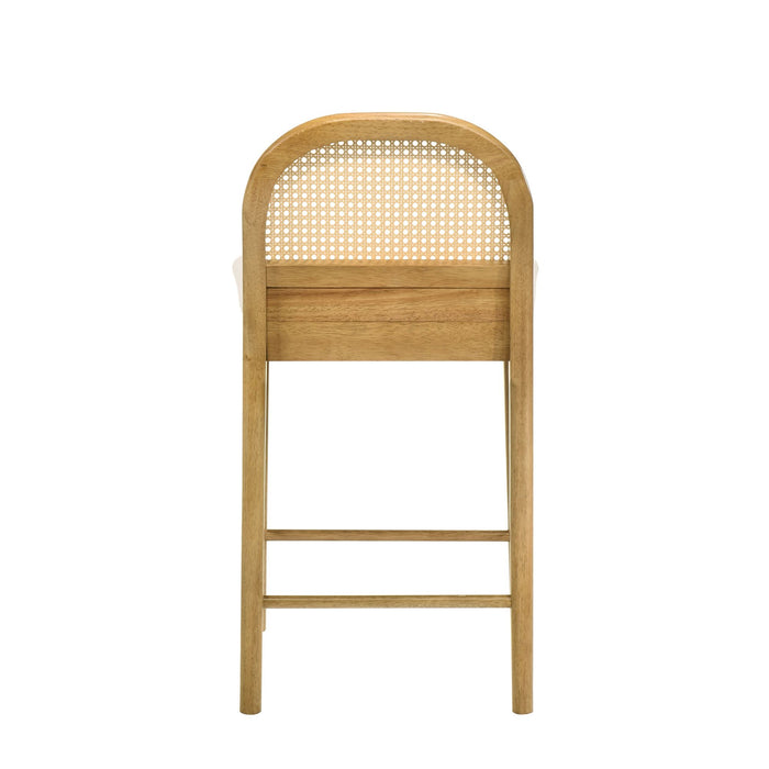 Lucio - Modern Farmhouse Wood Counter Height Kitchen Bar Stool - Simple Home Plus