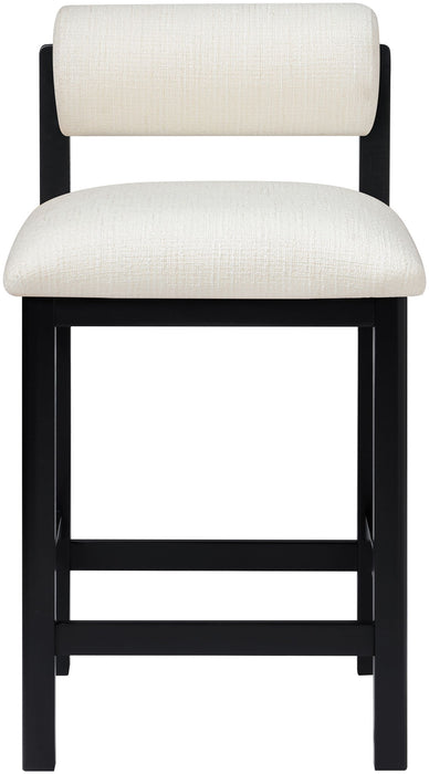 Roundhill - Fabric Counter Stool - Black Frame - Simple Home Plus